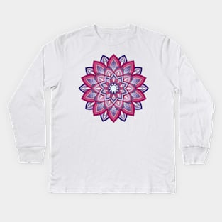Purple Mandala - good vibes Kids Long Sleeve T-Shirt